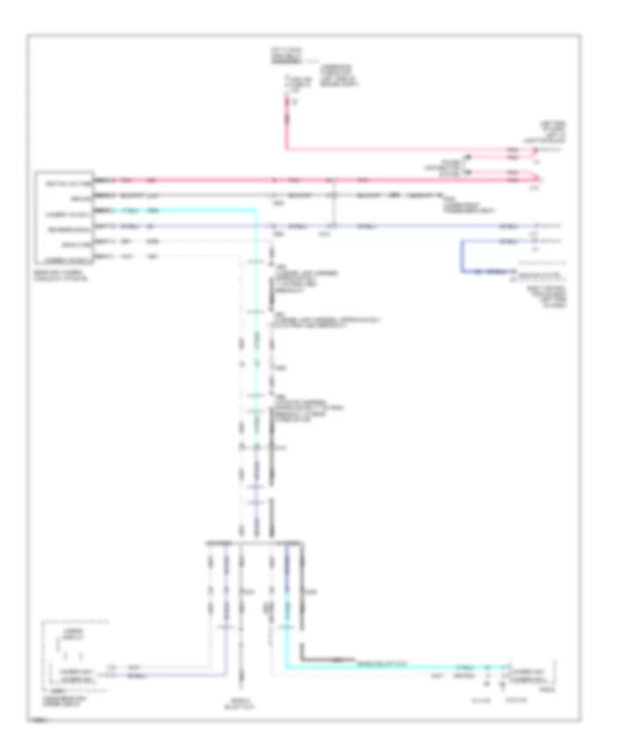 Rear View Camera Wiring Diagram, with One Piece Liftgate for Chevrolet Suburban K1500 2013