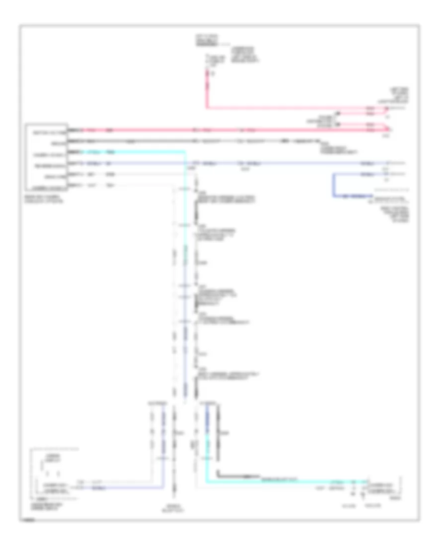 Rear View Camera Wiring Diagram, without One Piece Liftgate or SPO Accessory for Chevrolet Suburban K1500 2013