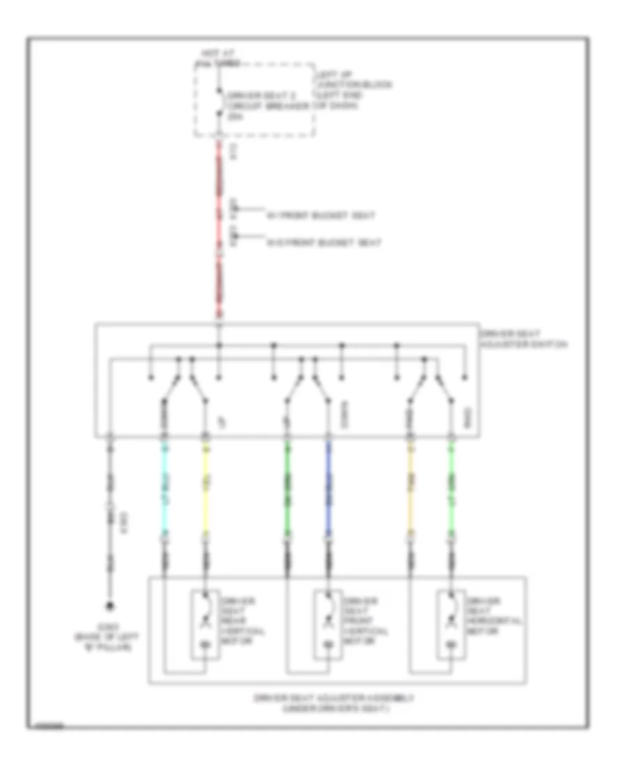 Driver Power Seat Wiring Diagram for Chevrolet Suburban K2013 1500