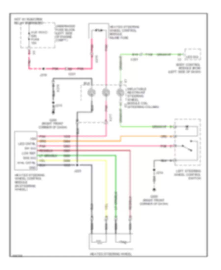 Heated Steering Wheel Wiring Diagram for Chevrolet Suburban K2013 1500