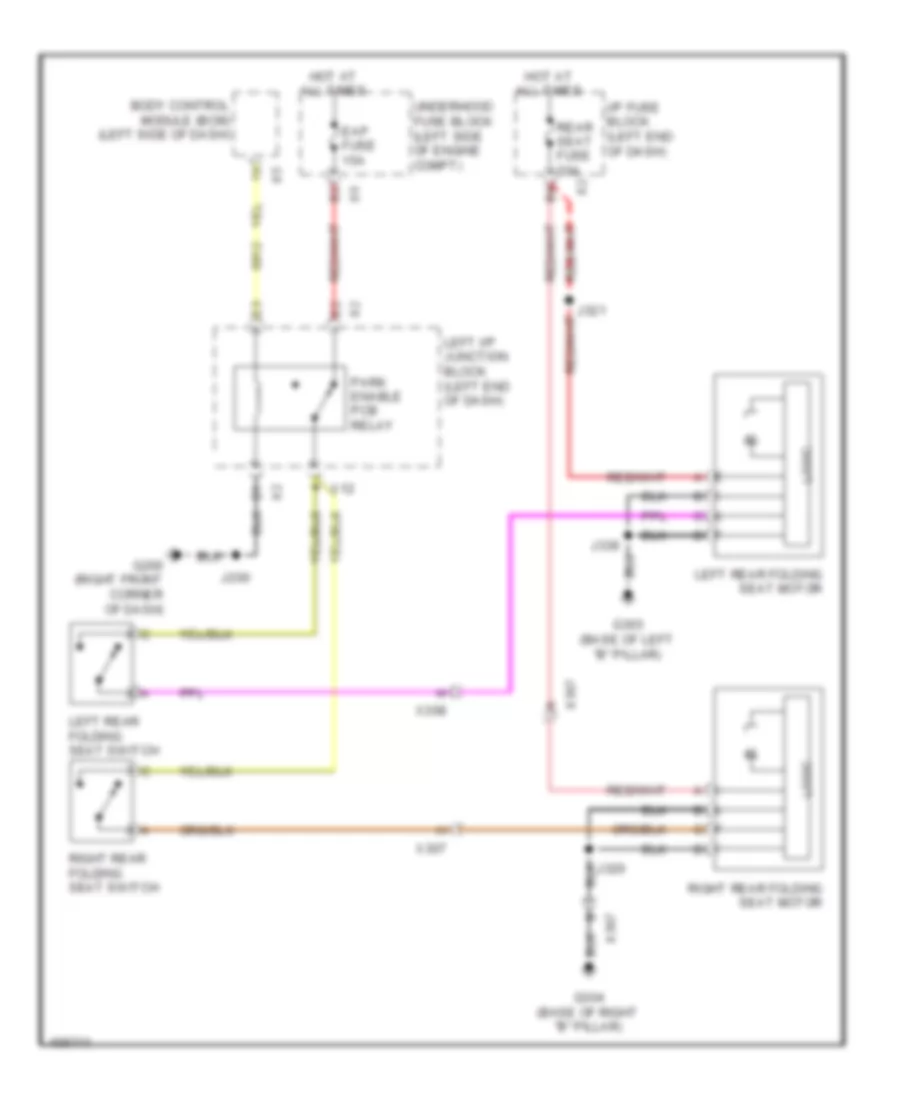 Rear Folding Seat Wiring Diagram for Chevrolet Suburban K2013 1500