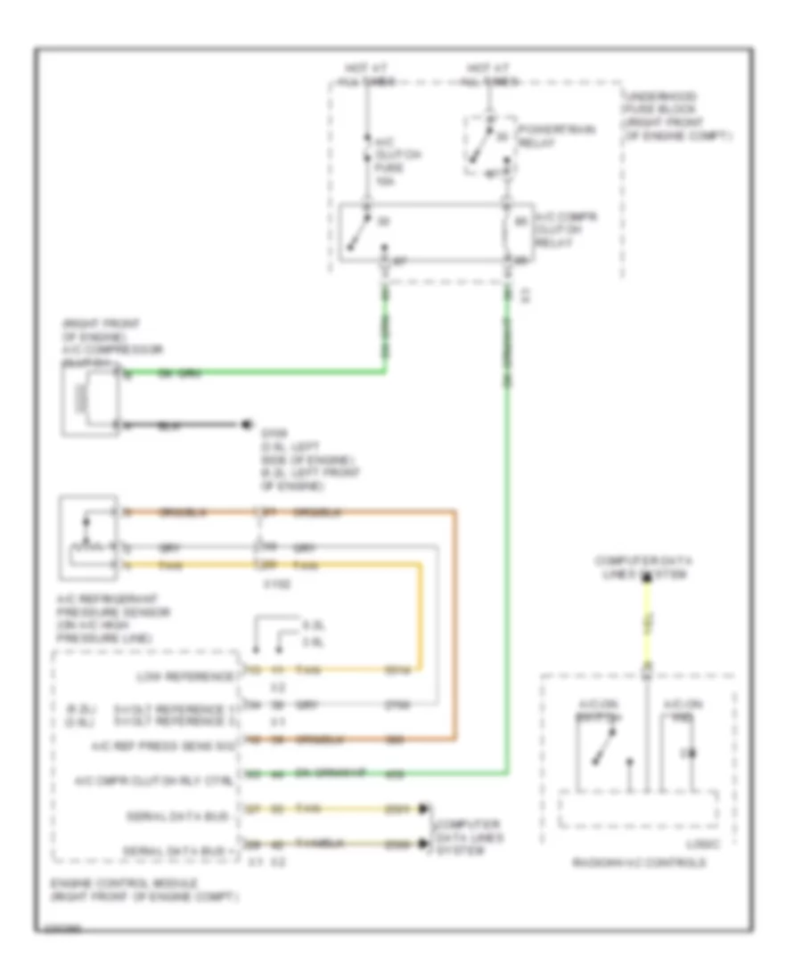 Compressor Wiring Diagram for Chevrolet Camaro LS 2010