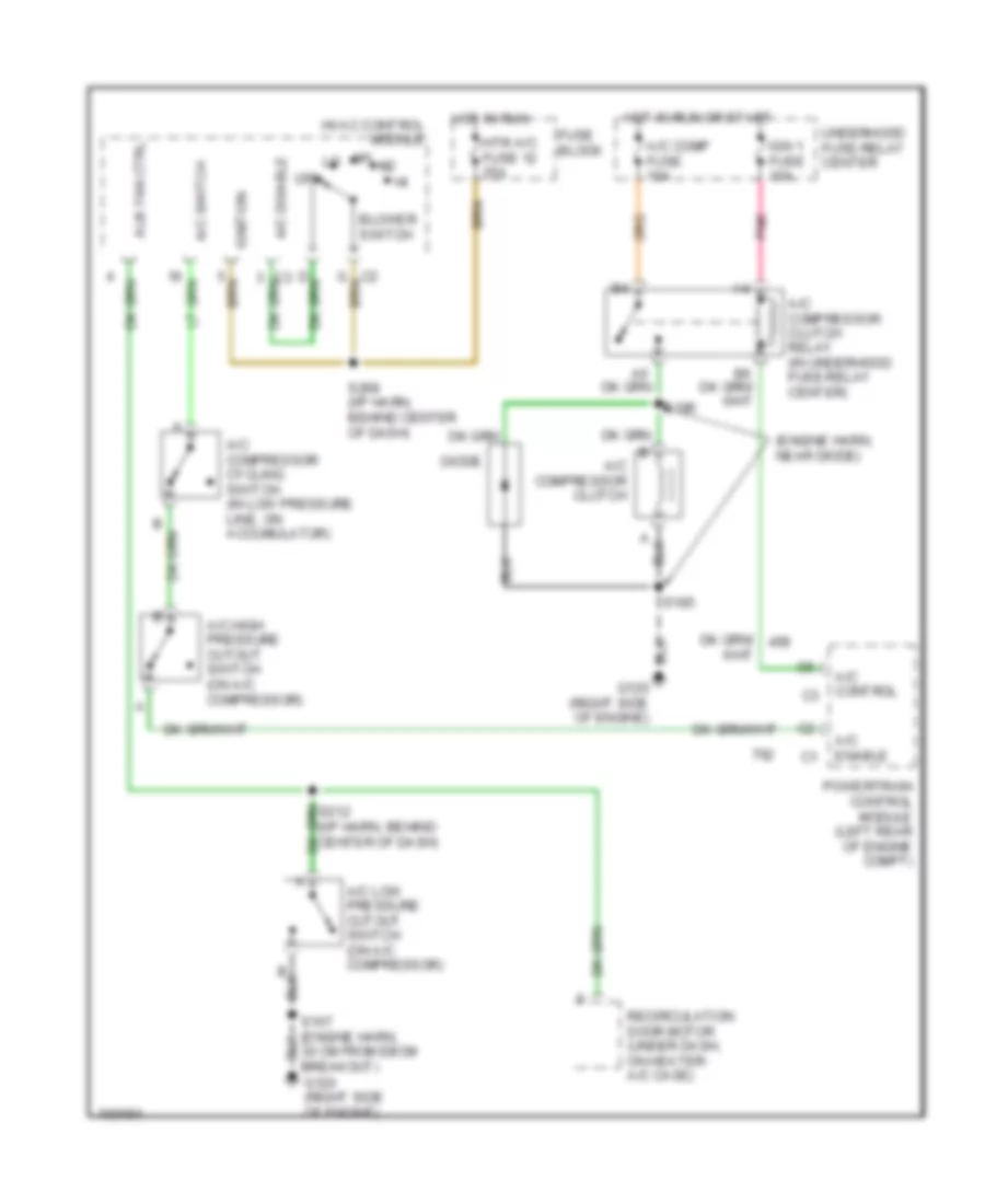 6.5L (VIN F), Compressor Wiring Diagram for Chevrolet Cab  Chassis C2500 1998