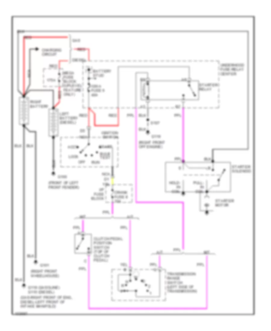 Starting Wiring Diagram for Chevrolet Cab  Chassis C2500 1998
