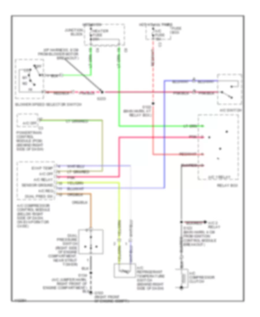 Compressor Wiring Diagram for Chevrolet Metro LSi 1999