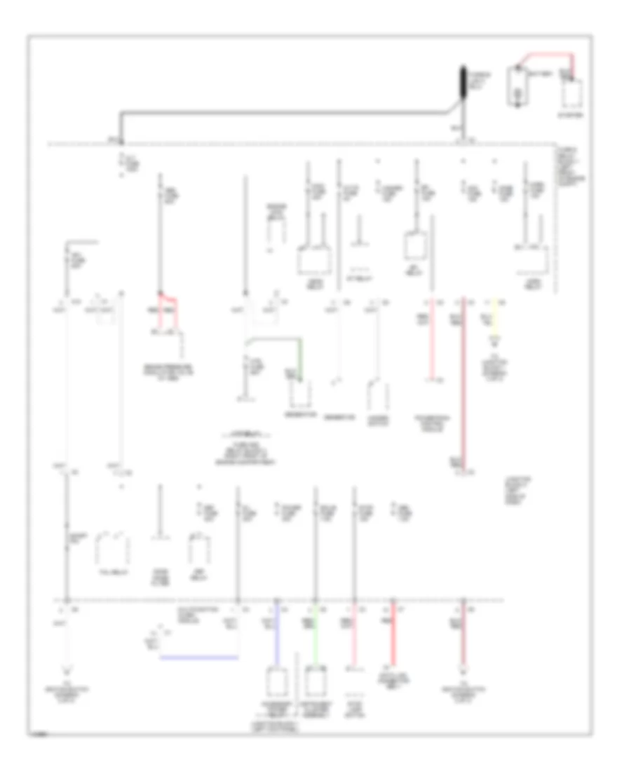 Power Distribution Wiring Diagram 1 of 3 for Chevrolet Prizm 1998