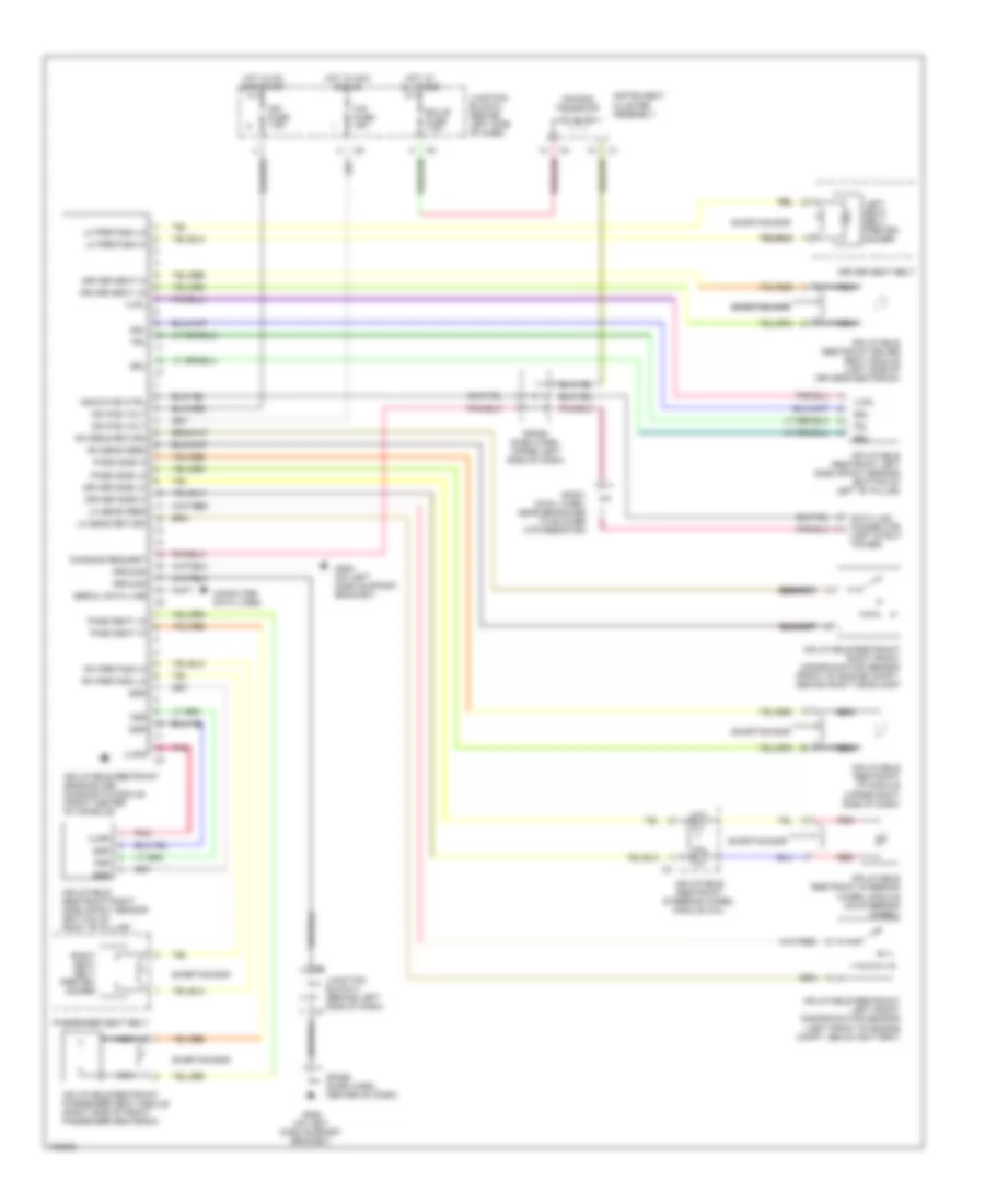 Supplemental Restraint Wiring Diagram for Chevrolet Prizm 1998
