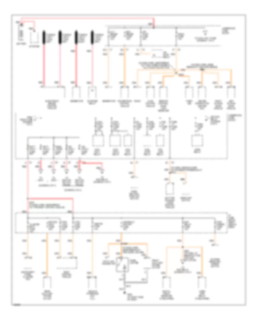 Power Distribution Wiring Diagram 1 of 4 for Chevrolet Venture 2004
