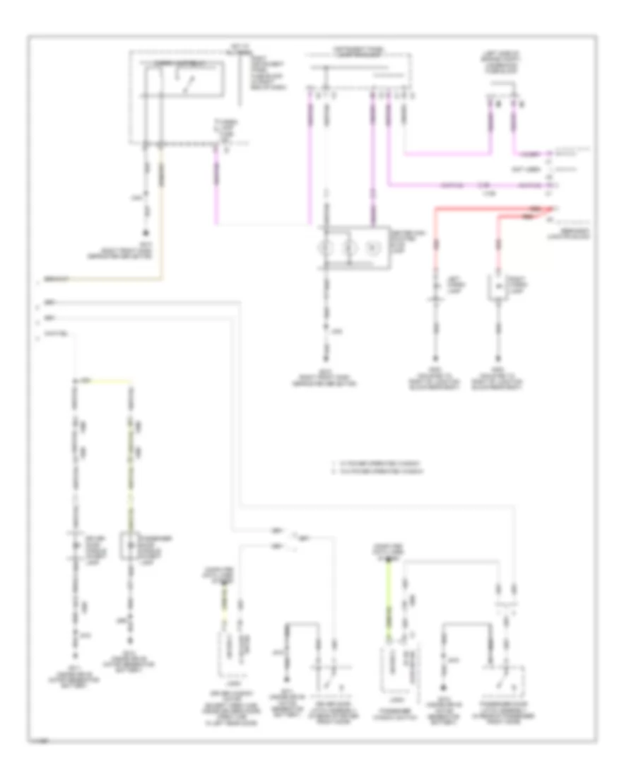 Courtesy Lamps Wiring Diagram (3 of 3) for Chevrolet Silverado 1500 High Country 2014