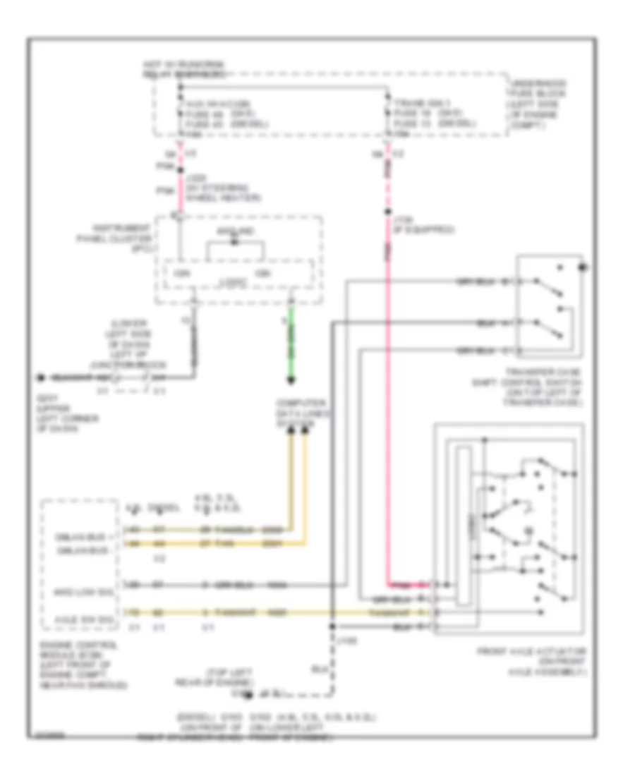 Transfer Case Wiring Diagram 2 Speed Manual for Chevrolet Silverado HD 2009 3500
