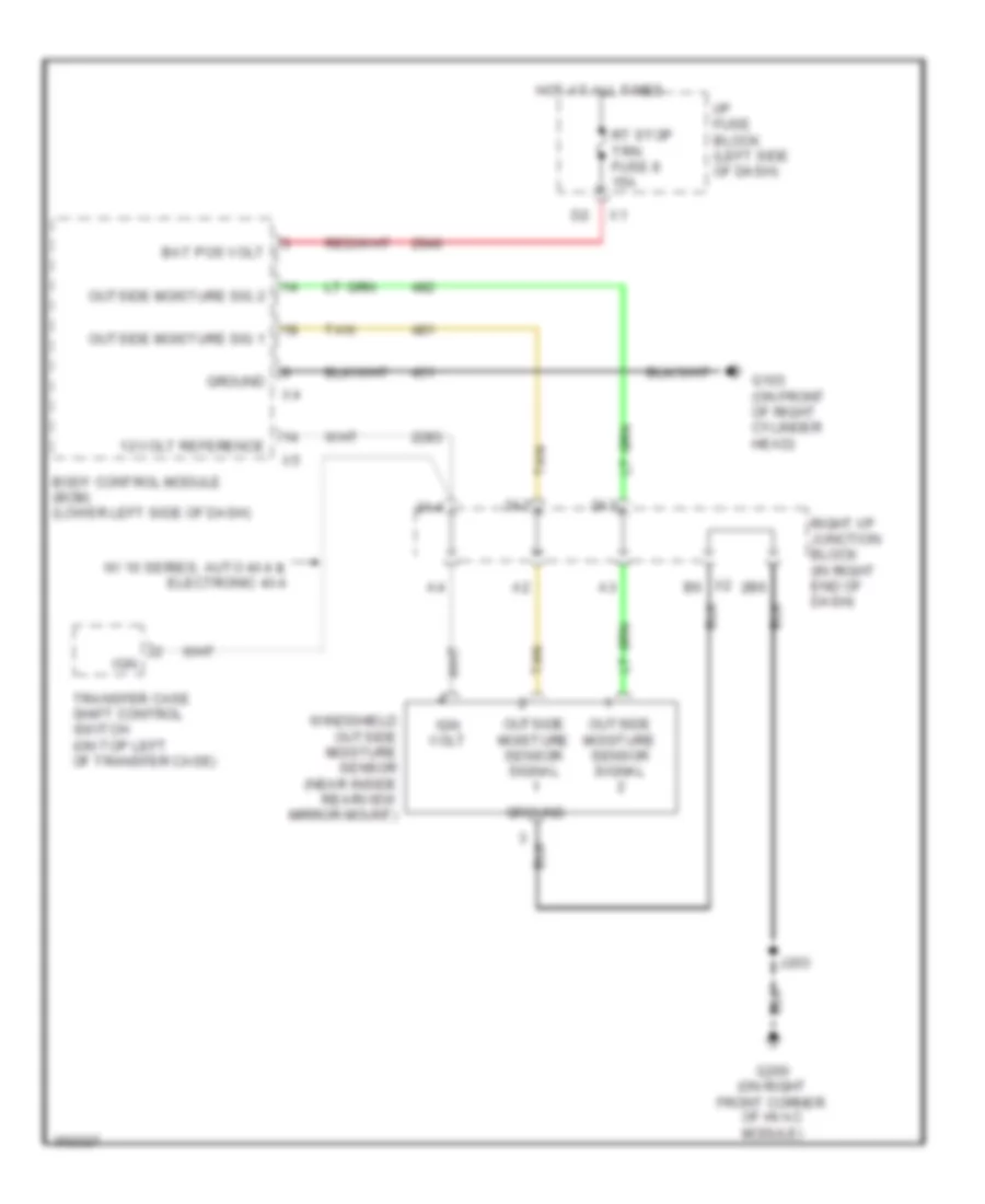 Moisture Sensor Wiring Diagram for Chevrolet Silverado HD 2009 3500