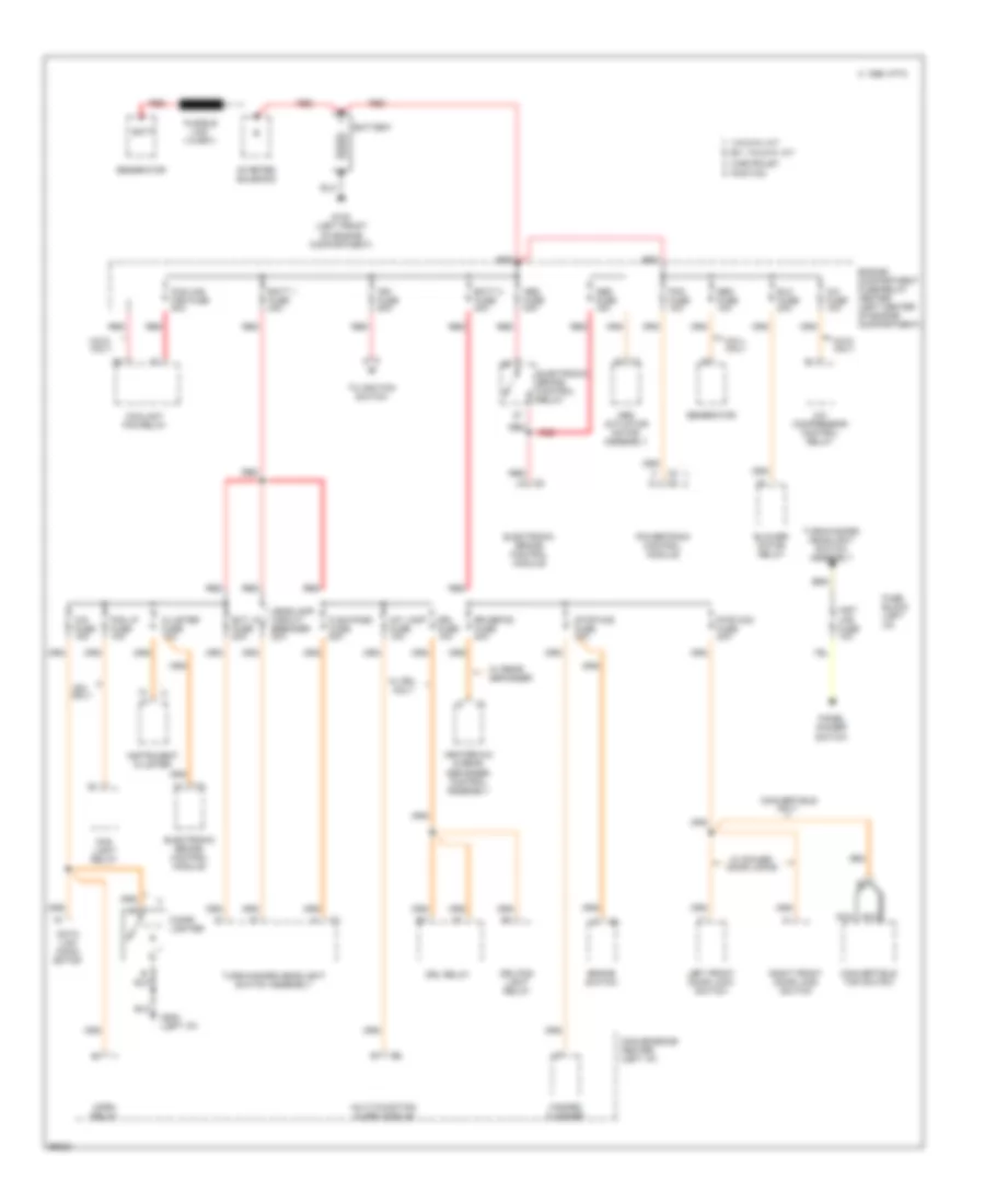 Power Distribution Wiring Diagram 1 of 2 for Chevrolet Cavalier 1995