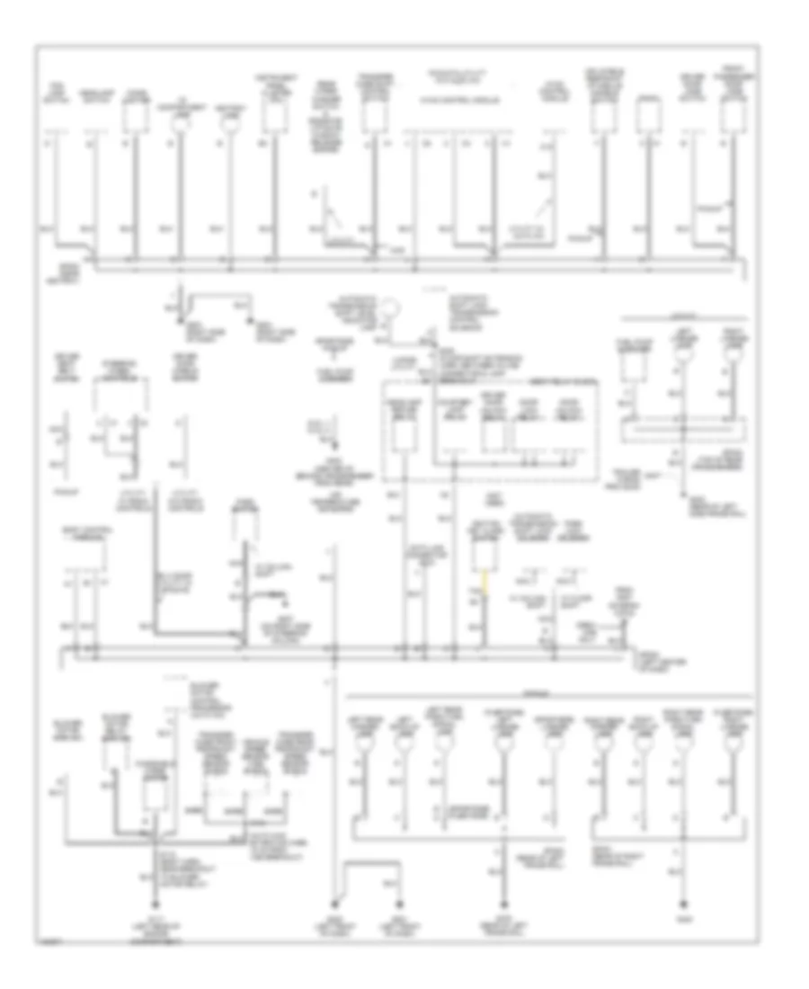 Ground Distribution Wiring Diagram (2 of 3) for Chevrolet S10 Pickup 2002