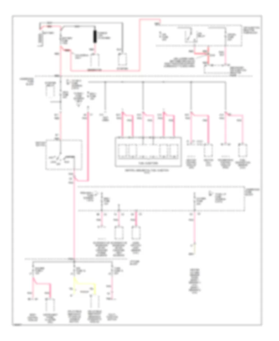 Power Distribution Wiring Diagram 1 of 5 for Chevrolet S10 Pickup 2002