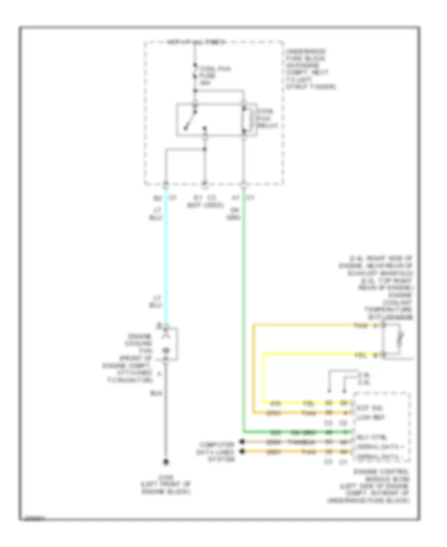 Cooling Fan Wiring Diagram for Chevrolet HHR LS 2007
