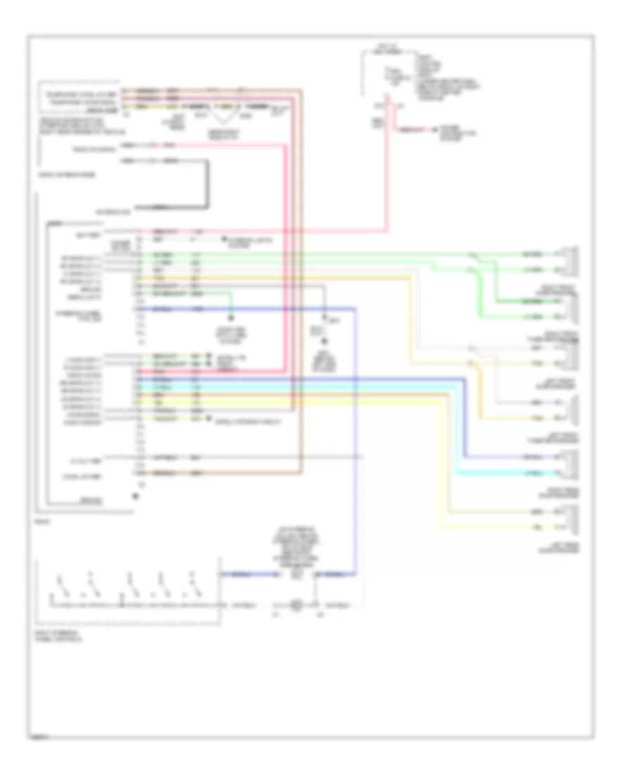 Radio Wiring Diagram, without Amplifier for Chevrolet HHR LS 2007
