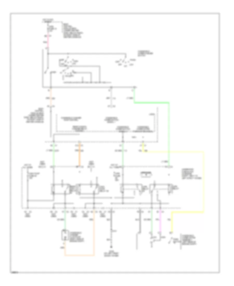 Электросхема передних стеклоочистителей дворников и омывателя лобового стекла для Chevrolet HHR LS 2007