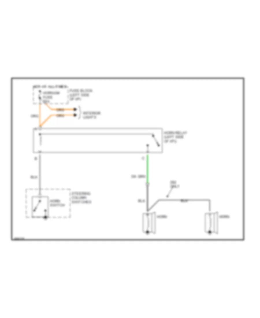 Horn Wiring Diagram for Chevrolet Chevy Van G10 1991