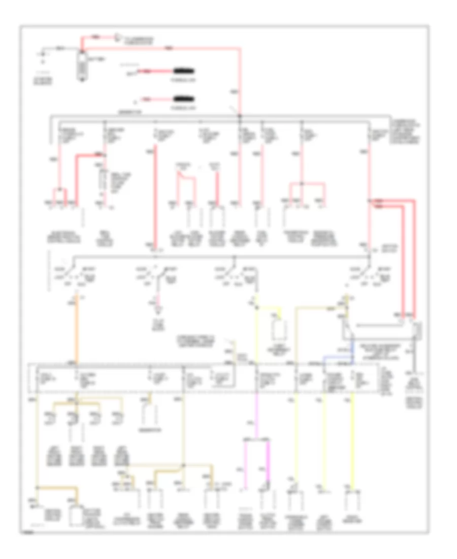 Power Distribution Wiring Diagram 1 of 4 for Chevrolet Corvette Collector Edition 1996