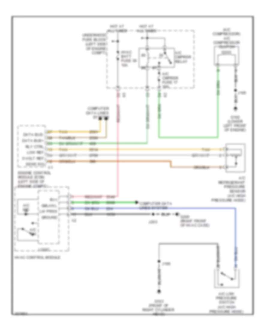 Compressor Wiring Diagram for Chevrolet Suburban C2009 1500