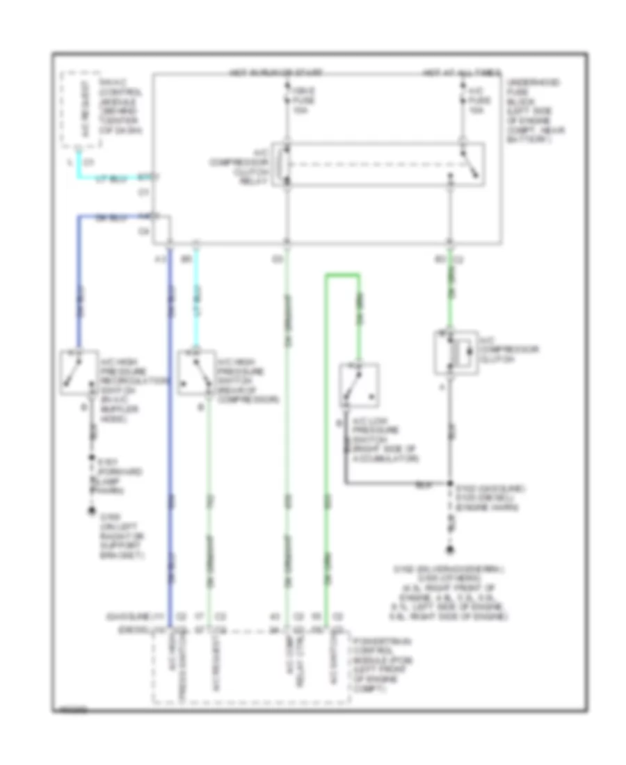 Compressor Wiring Diagram for Chevrolet Silverado 1500 2002