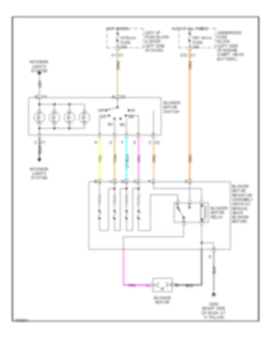 Heater Wiring Diagram for Chevrolet Silverado 1500 2002