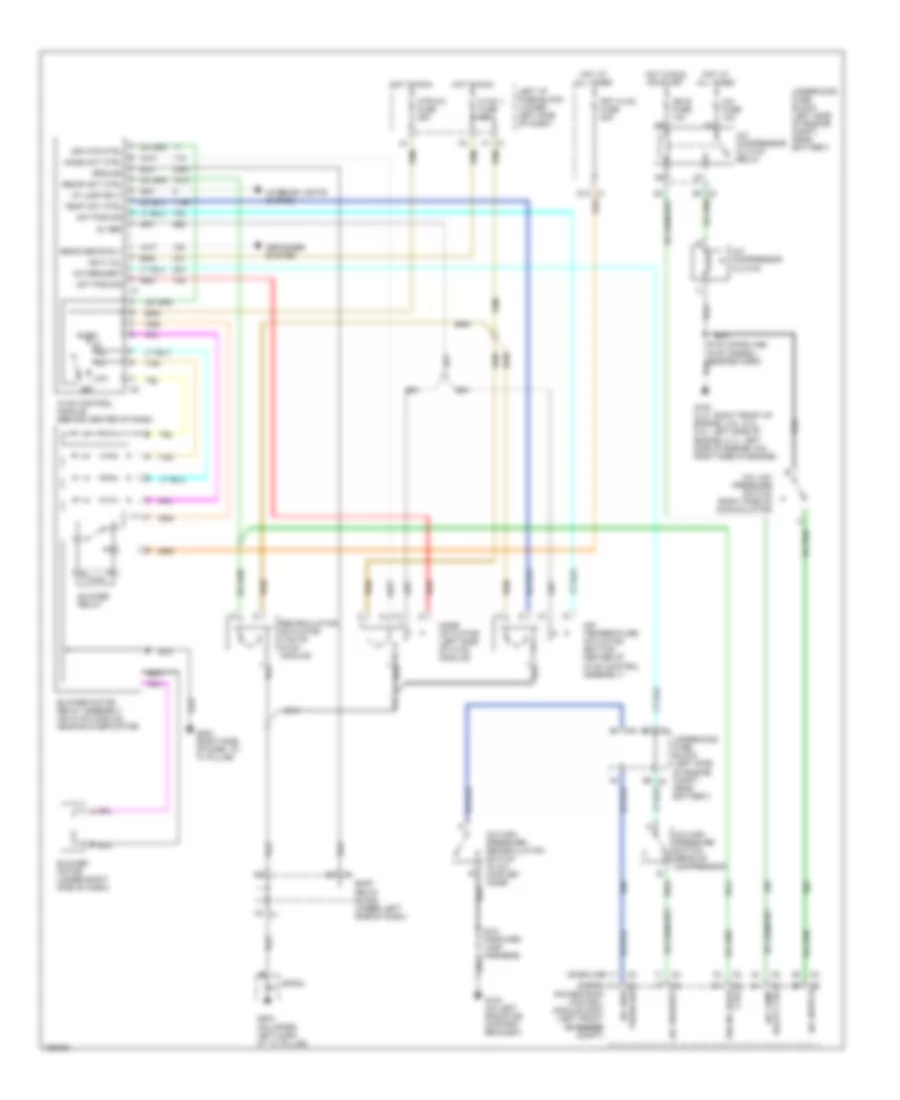 Manual AC Wiring Diagram, Base for Chevrolet Silverado 1500 2002