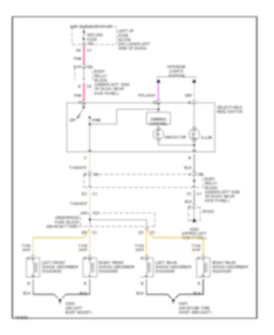 Electronic Suspension Wiring Diagram for Chevrolet Silverado 1500 2002