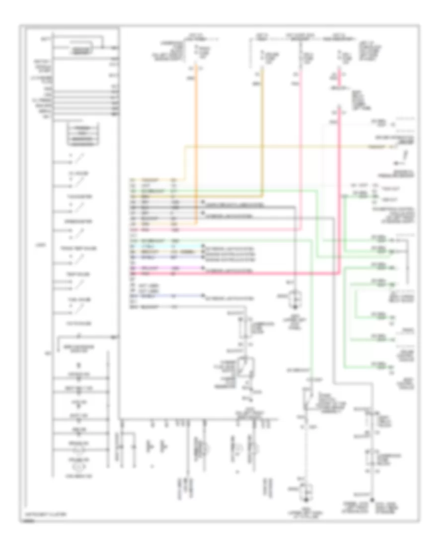 Instrument Cluster Wiring Diagram for Chevrolet Silverado 1500 2002