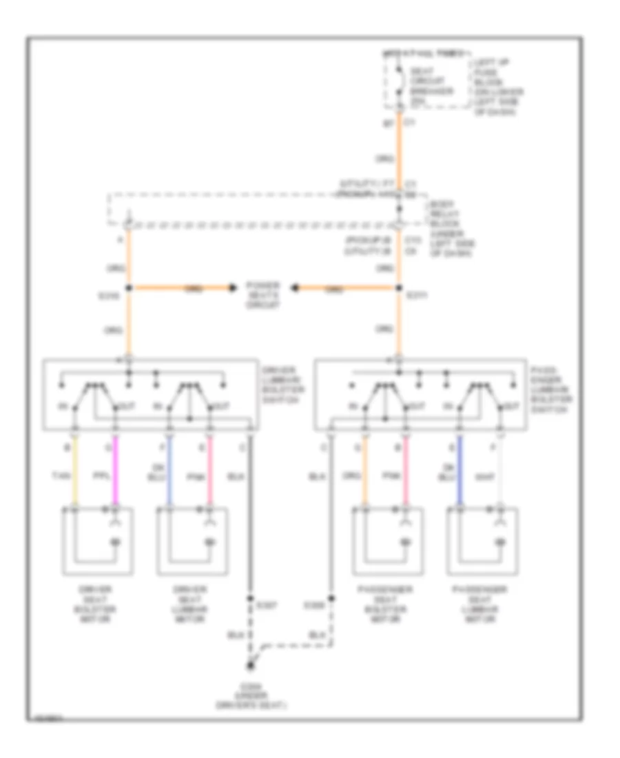 Lumbar Wiring Diagram for Chevrolet Silverado 1500 2002