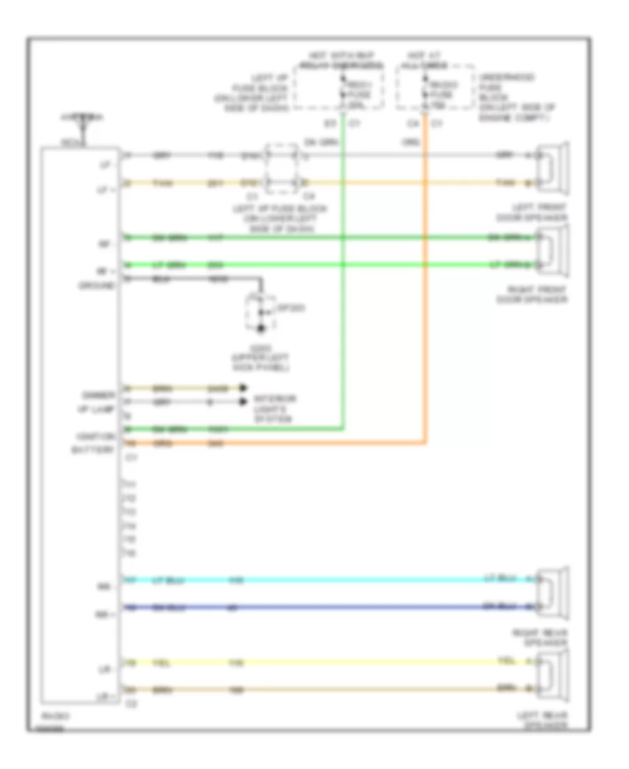 Radio Wiring Diagrams Base for Chevrolet Silverado 2002 1500