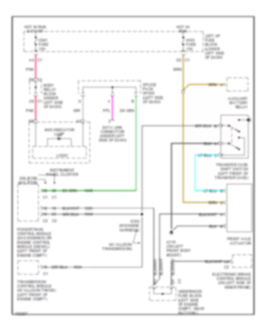 Transfer Case Wiring Diagram, 2-Speed Manual for Chevrolet Silverado 1500 2002