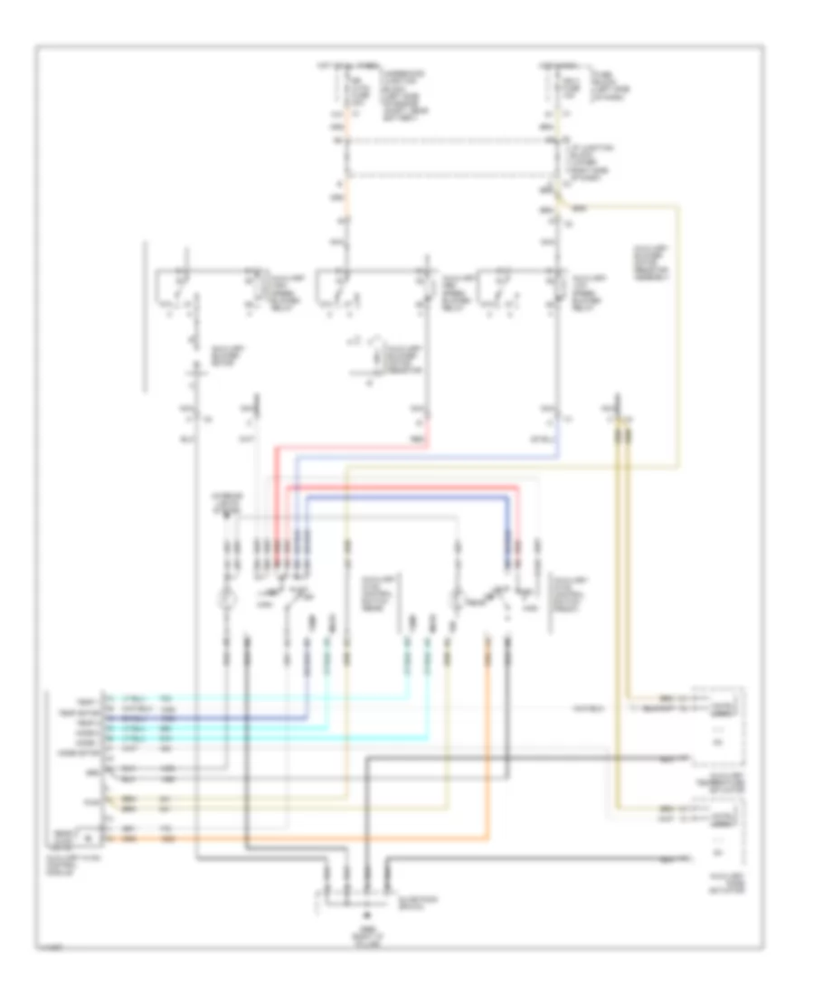 Manual AC Wiring Diagram, Rear with Heat  AC, without Sunroof for Chevrolet Suburban C1500 2001