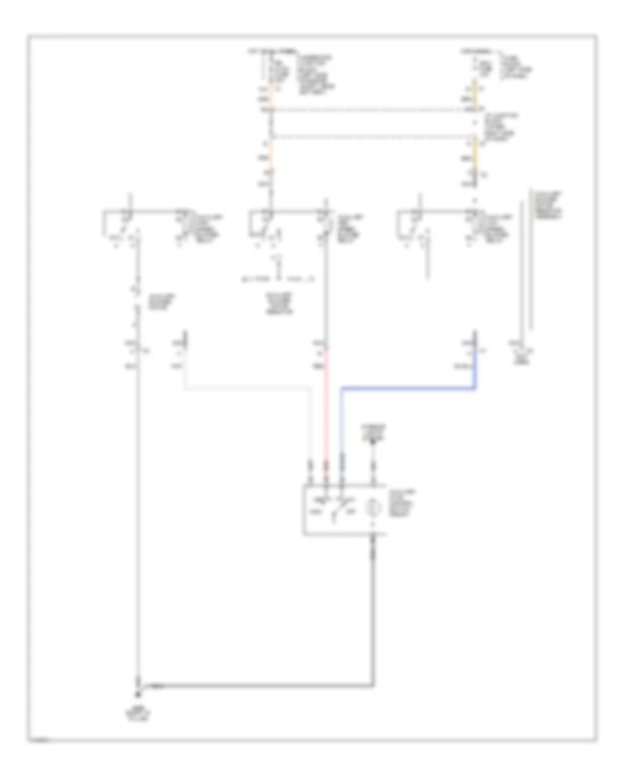 Manual AC Wiring Diagram, Rear with Heat or AC, with Sunroof for Chevrolet Suburban C1500 2001