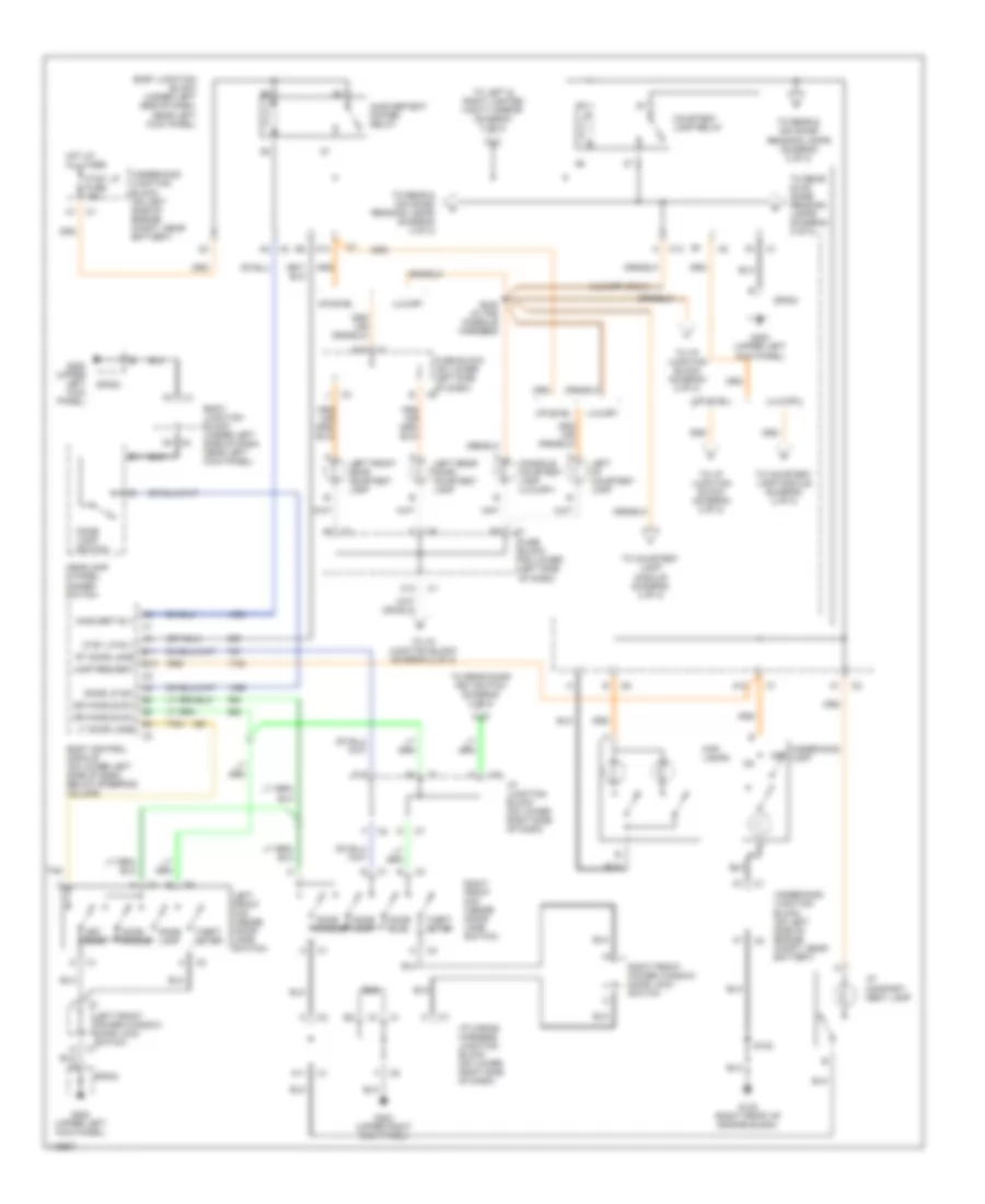 Courtesy Lamps Wiring Diagram, Up Level (1 of 2) for Chevrolet Suburban C1500 2001