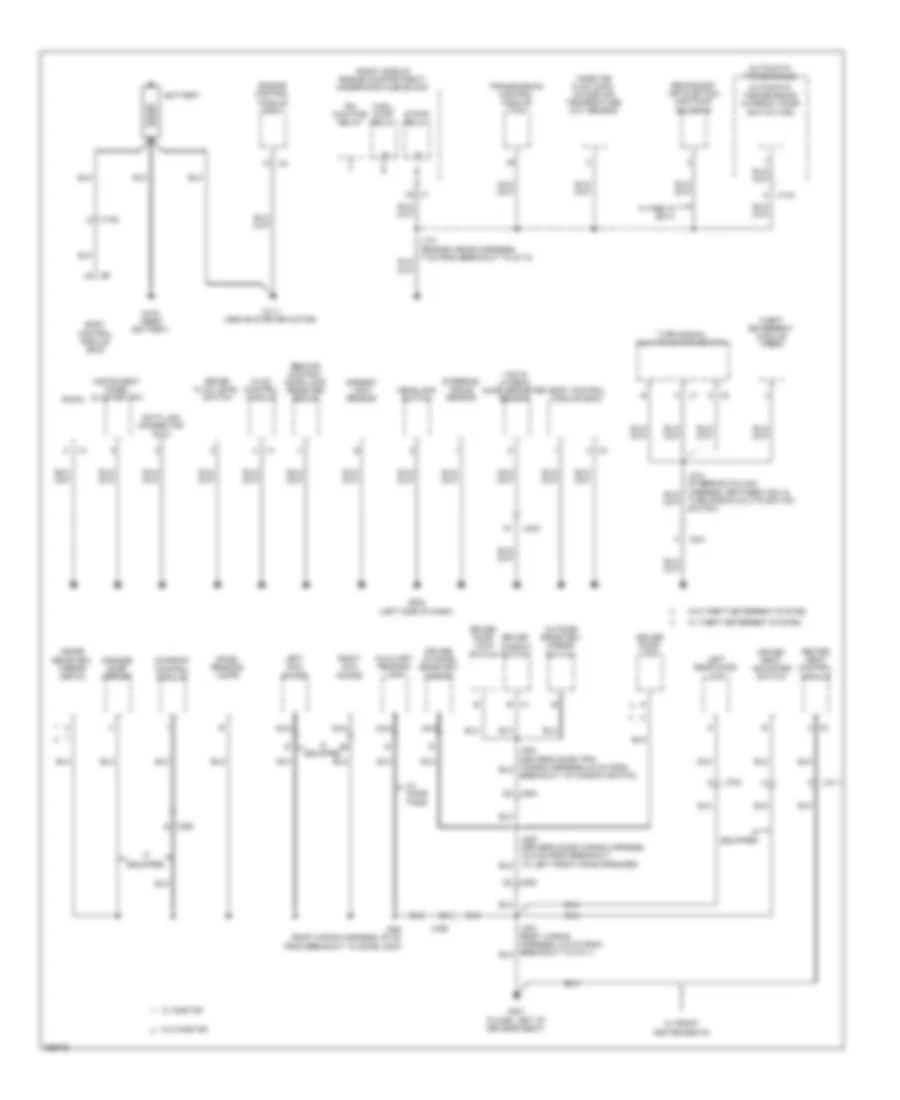 Ground Distribution Wiring Diagram 1 of 3 for Chevrolet Impala LS 2012