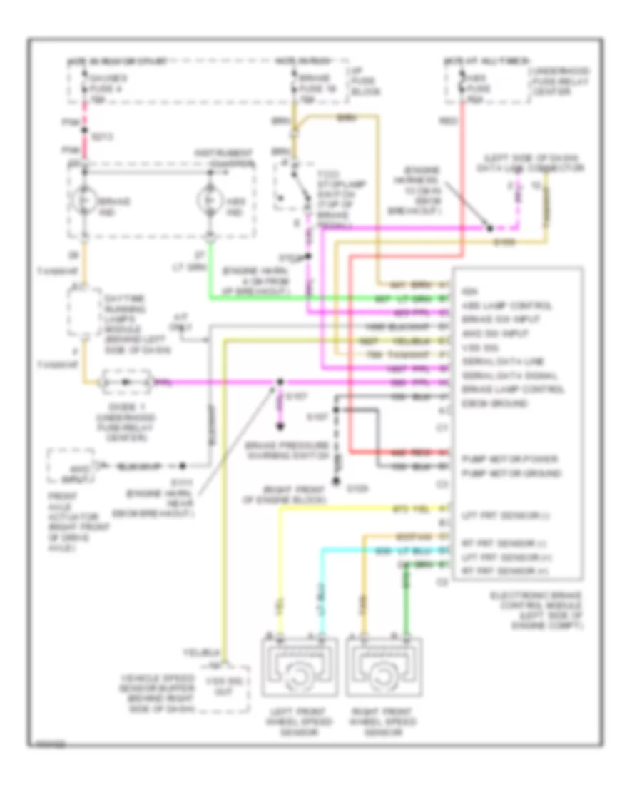 6.5L (VIN F), Anti-lock Brake Wiring Diagrams for Chevrolet Cab  Chassis C3500 1998