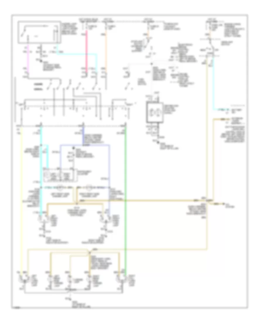Exterior Lamps Wiring Diagram for Chevrolet Monte Carlo LS 1999