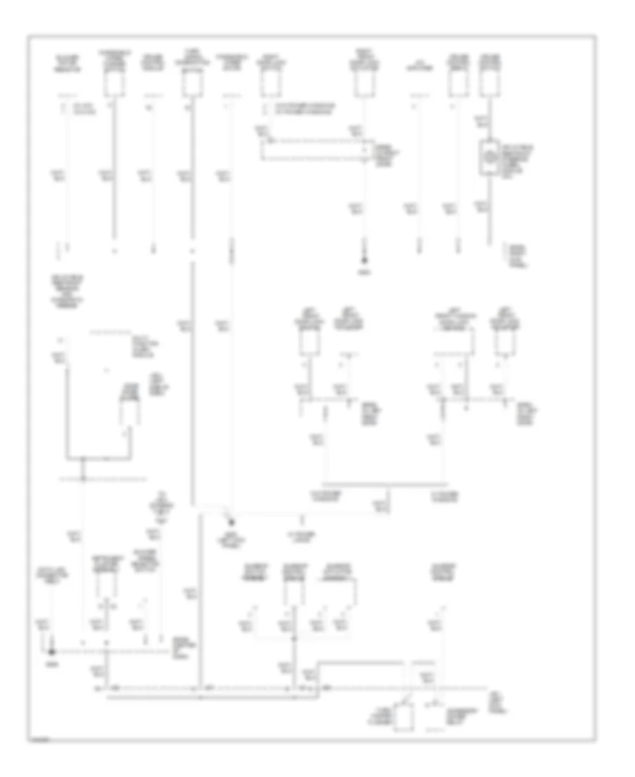 Ground Distribution Wiring Diagram (2 of 3) for Chevrolet Prizm LSi 1998