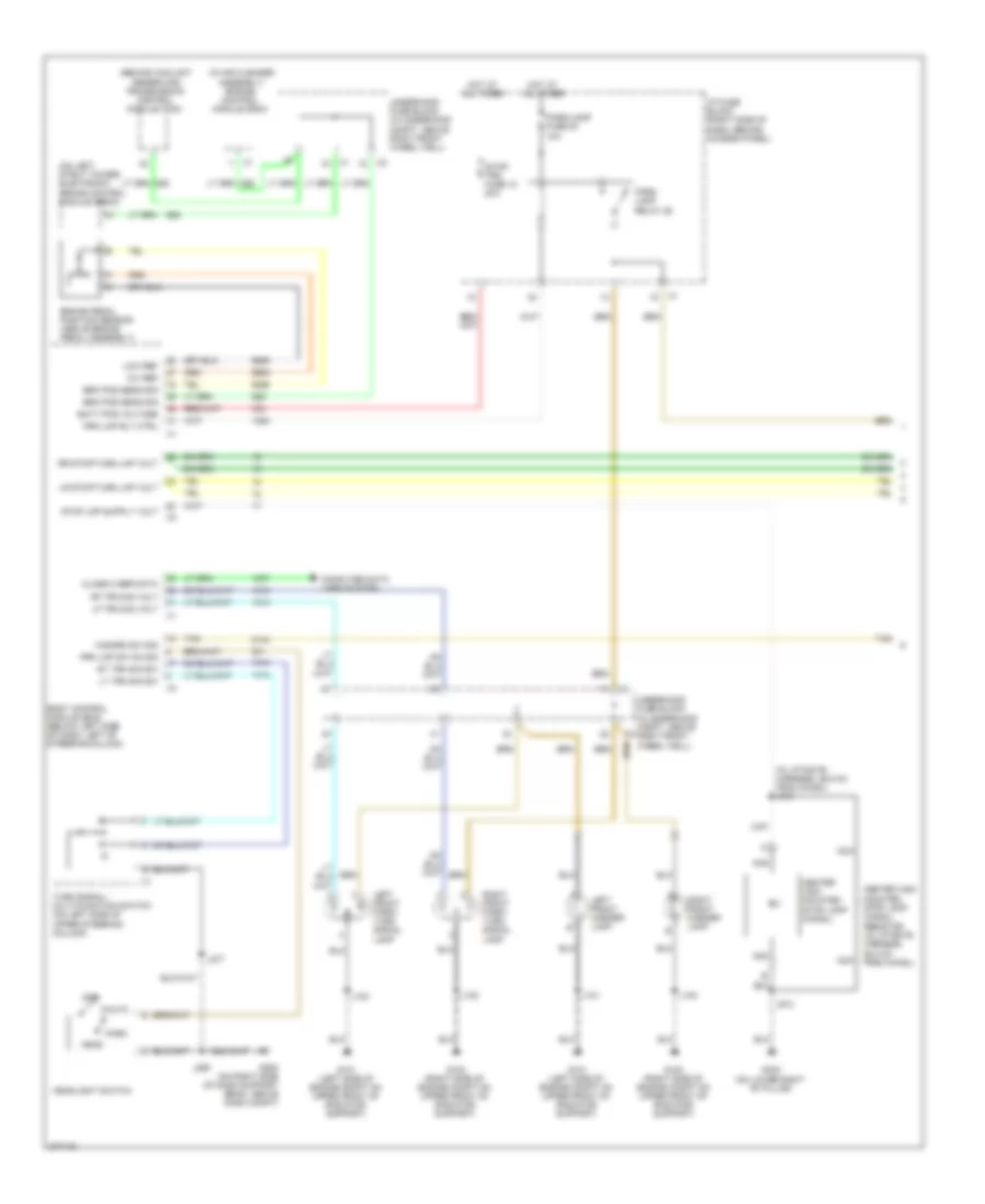 Exterior Lamps Wiring Diagram 1 of 2 for Chevrolet Uplander 2008
