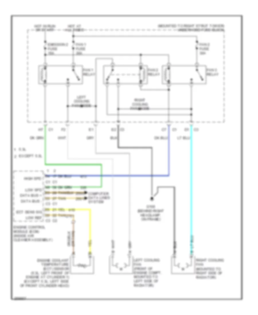 Cooling Fan Wiring Diagram for Chevrolet Impala LS 2007