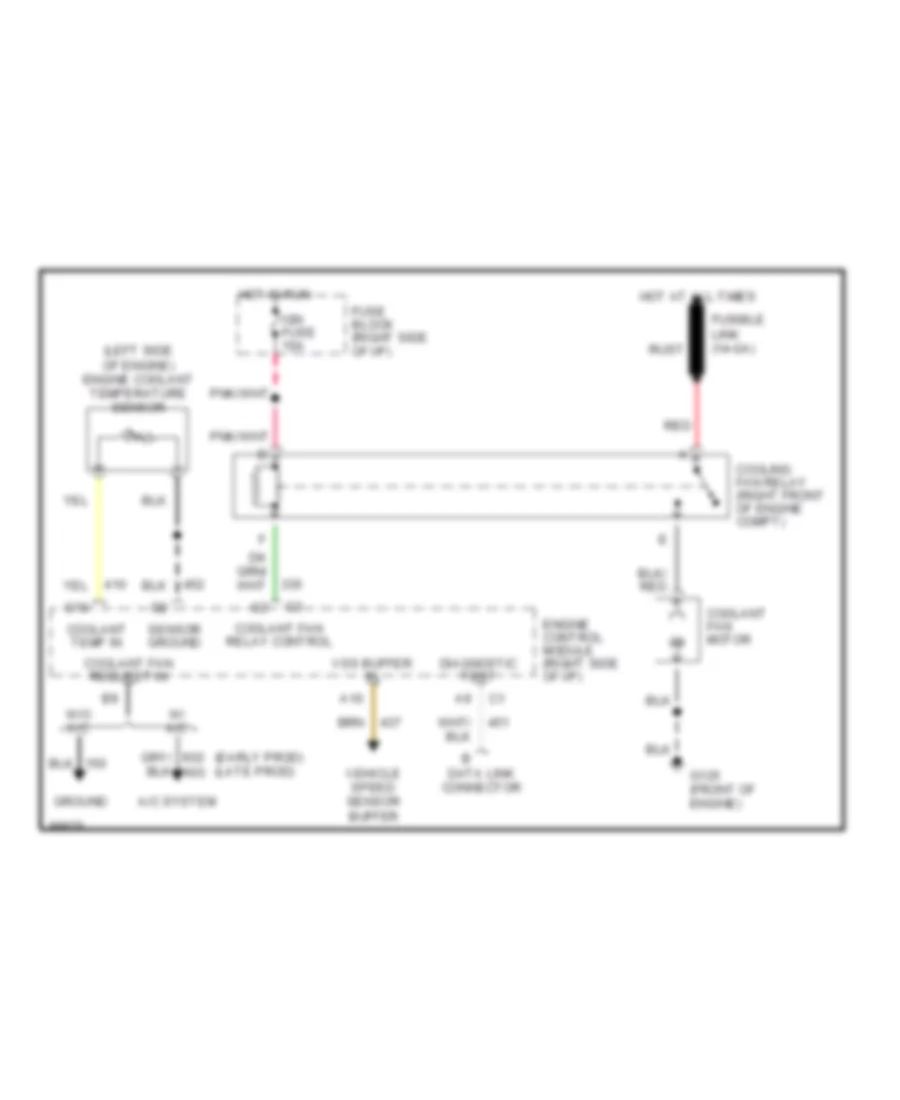 Cooling Fan Wiring Diagram for Chevrolet APV 1990