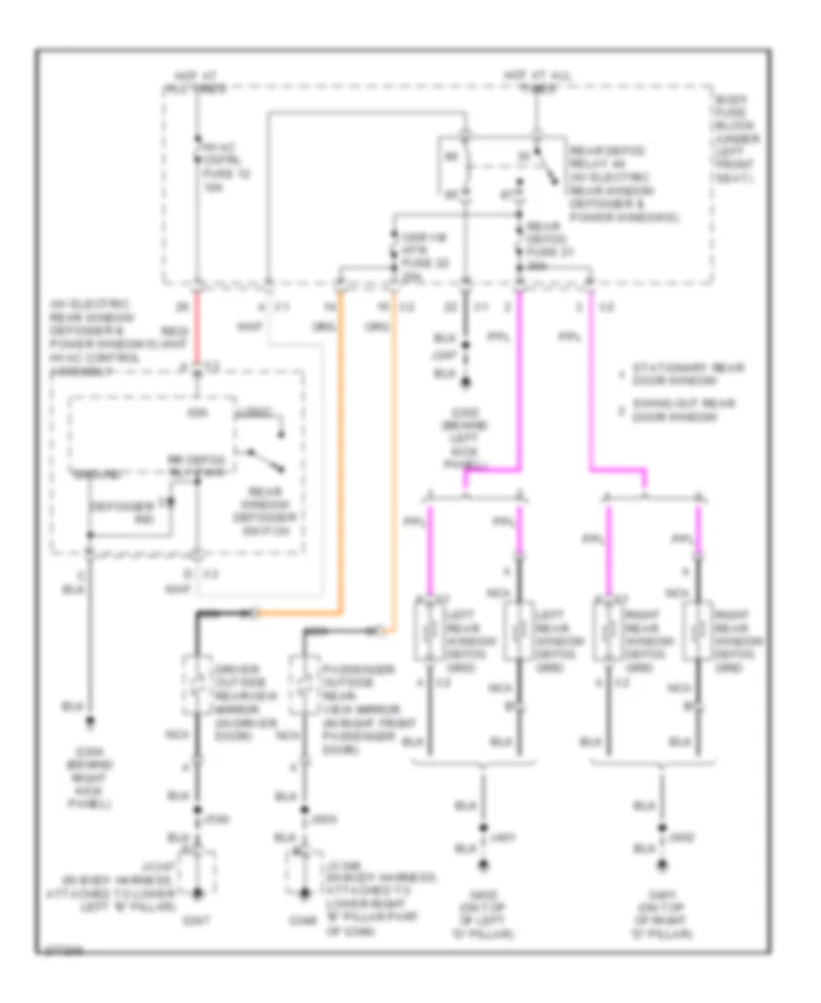 Defoggers Wiring Diagram for Chevrolet Cutaway G2008 3500