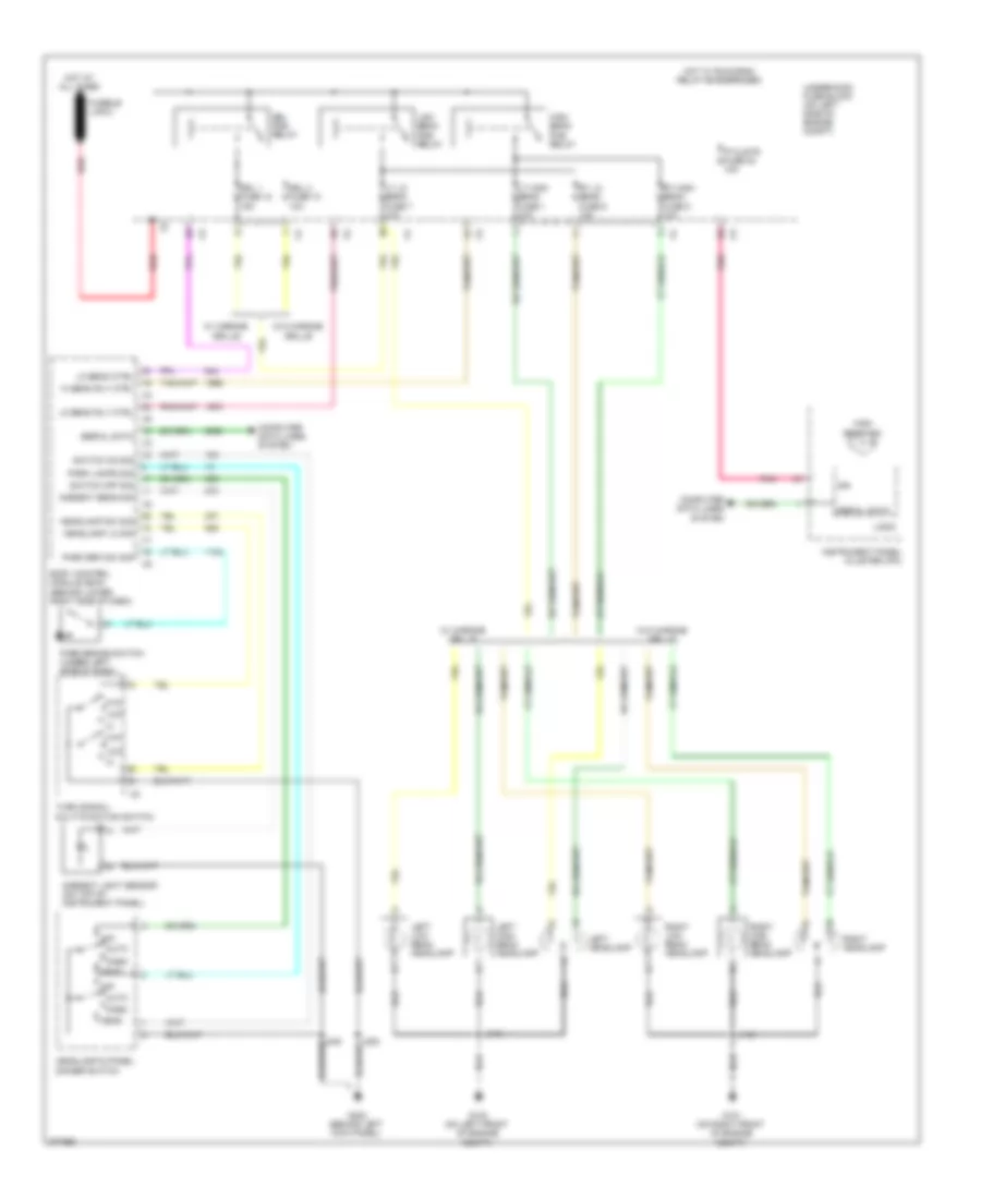 Headlights Wiring Diagram for Chevrolet Cutaway G2008 3500