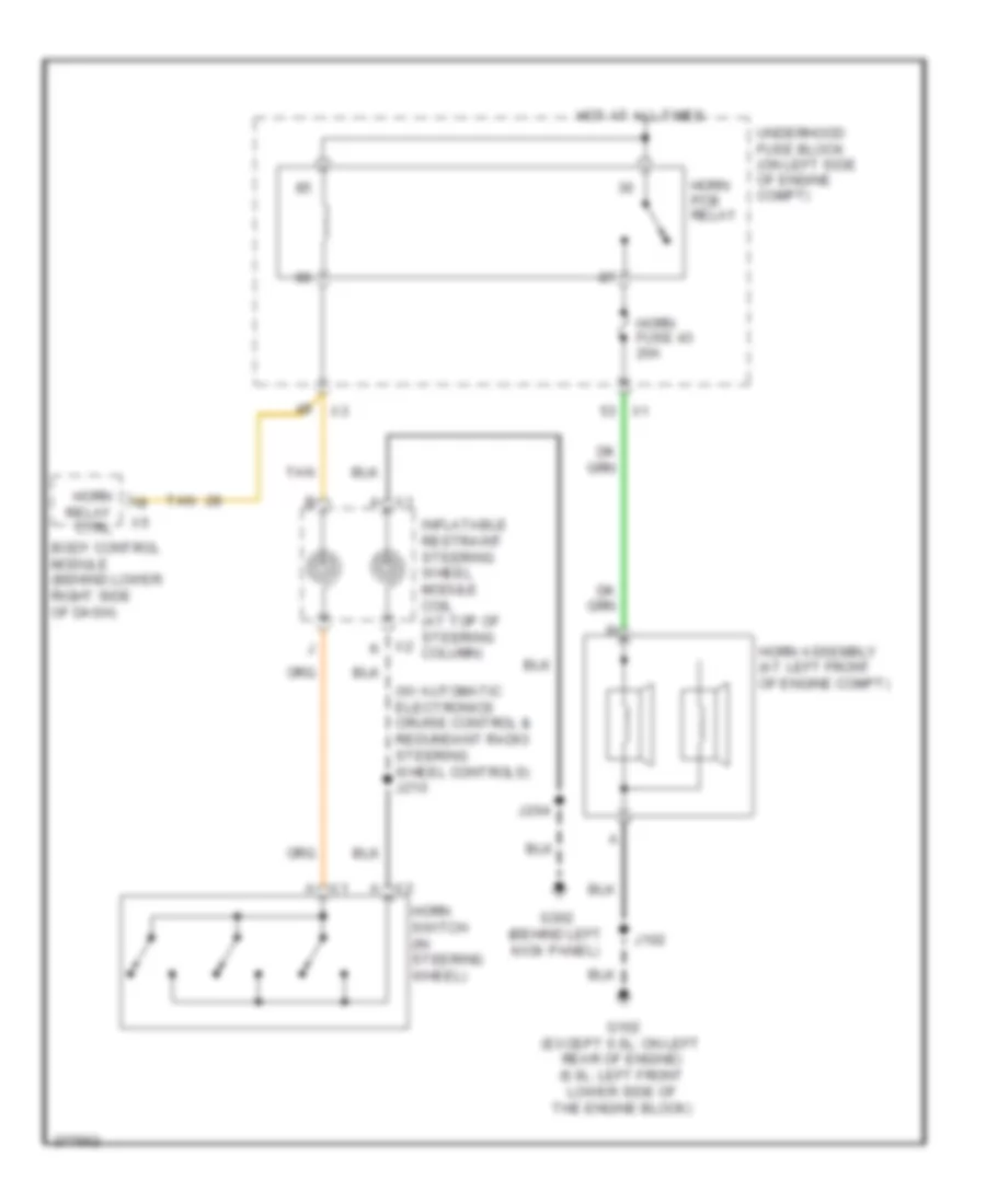 Horn Wiring Diagram for Chevrolet Cutaway G2008 3500