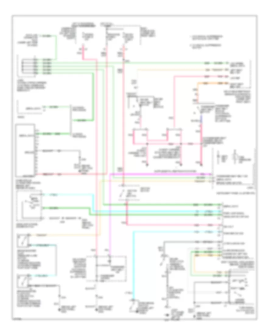 Warning Systems Wiring Diagram for Chevrolet Cutaway G2008 3500