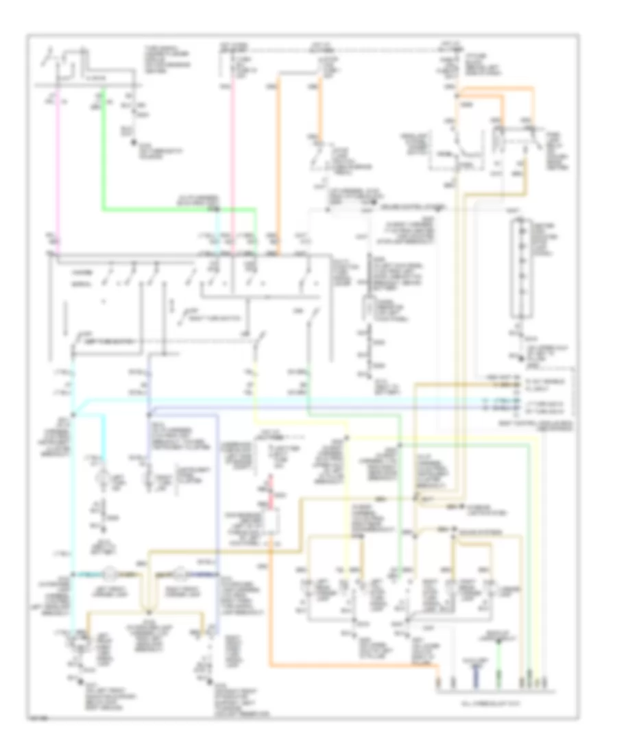 Exterior Lamps Wiring Diagram for Chevrolet Astro 2005