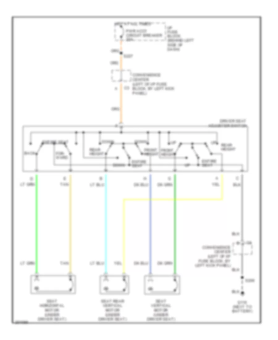 6-Way Power Seat Wiring Diagram for Chevrolet Astro 2005
