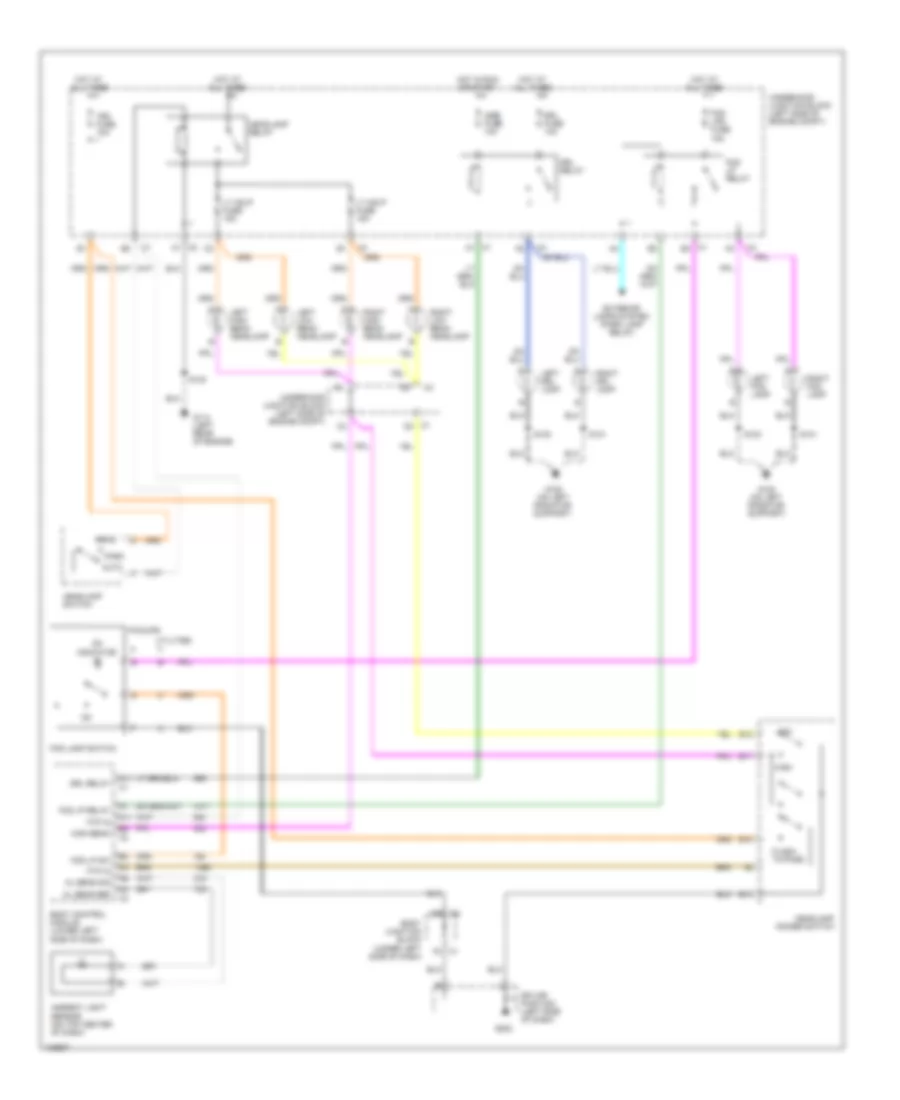 Headlight Wiring Diagram for Chevrolet Suburban K2001 1500