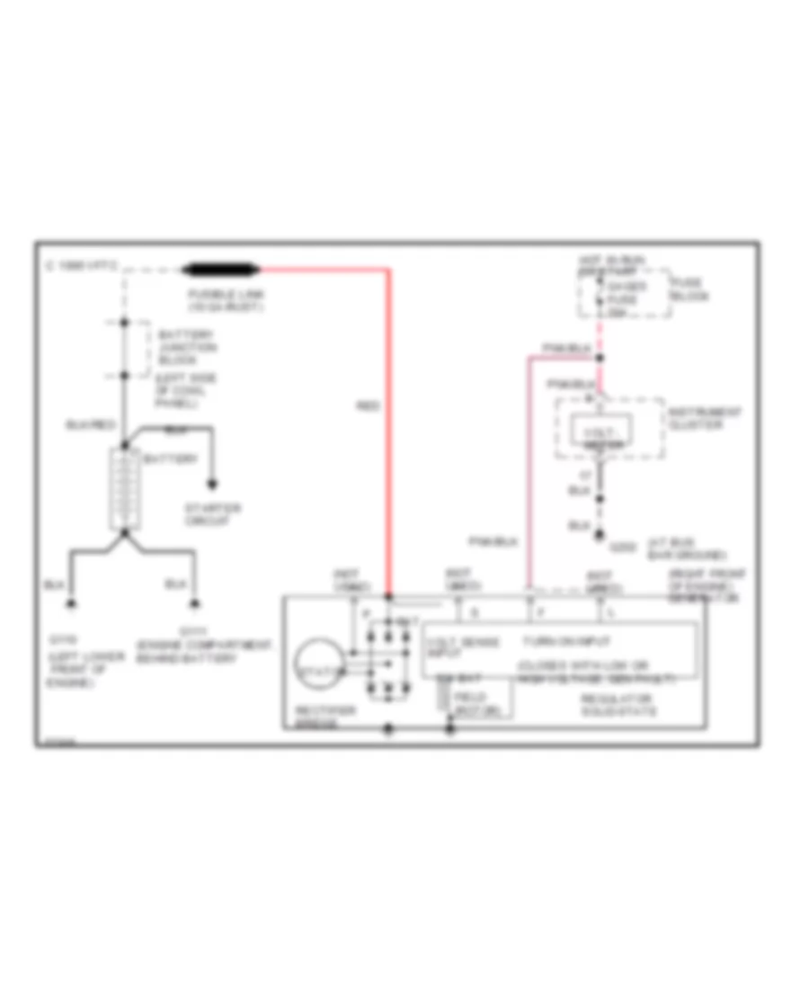Charging Wiring Diagram, Cutaway Chassis for Chevrolet Chevy Van G10 1995